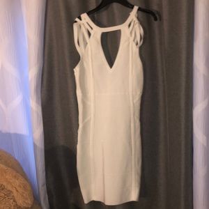 A white Bebe Dress
